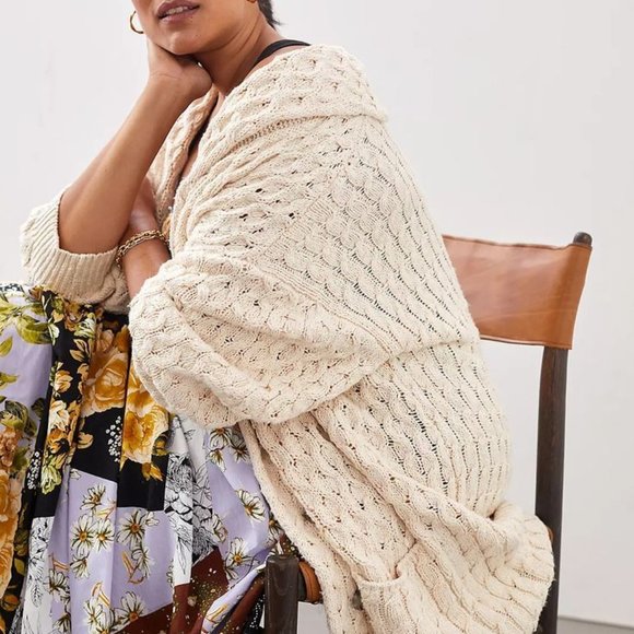 NEW! Anthropologie Pilcro Textured Longline Cardigan - Picture 8 of 9